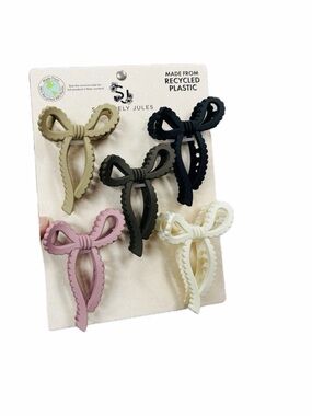 NWT ⚜️🎀⚜️ Sincerly Jules Bow Hair Clips Set of 5